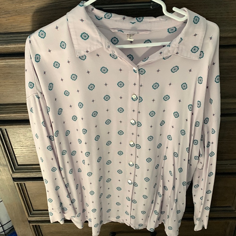 Lilac free people oversize blouse